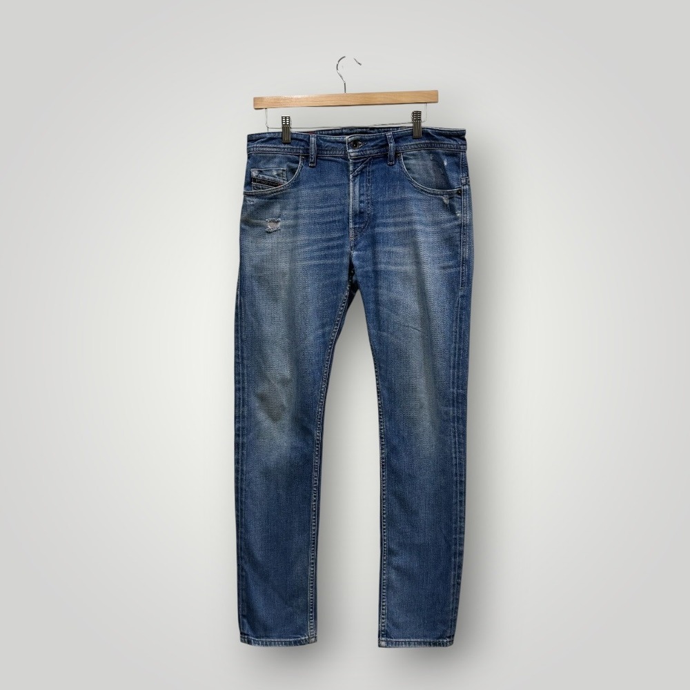 Diesel‎ Thommer Slim Skinny Jeans Mens 31x30 Blue Distressed Slow Indigo Italy